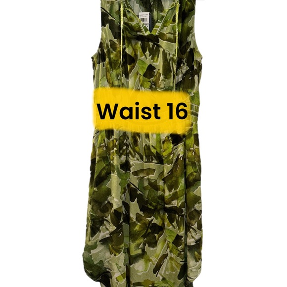 Democracy Green Sleeveless Scoop Neck Sundress with Pockets - Picture 6 of 12